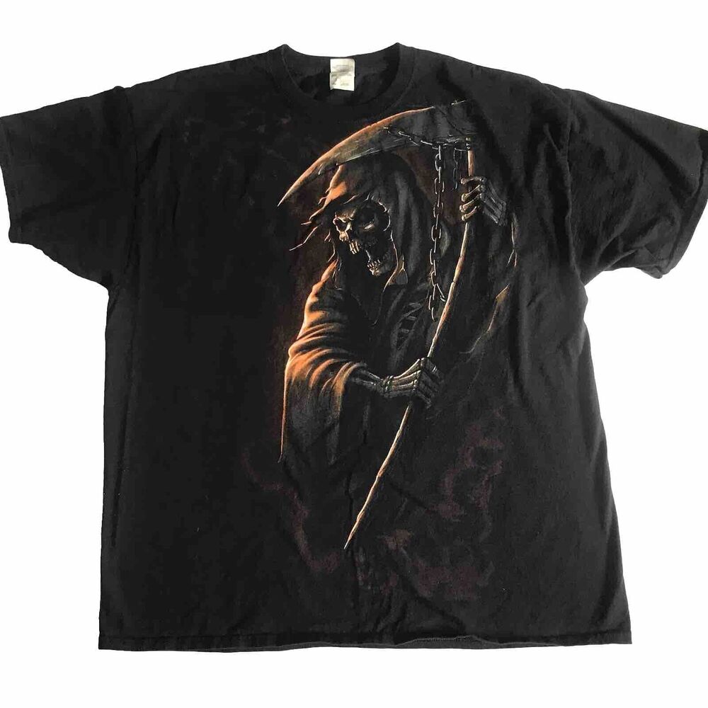 Vintage 90'S Y2K RARE Skeletor T-shirt Fruit Loom HD MENS 2XL Grim Reaper Skull